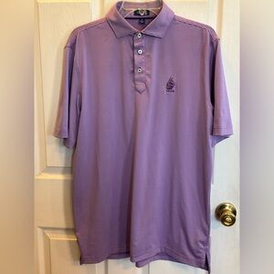 Stitches Lavender Striped Polo Shirt